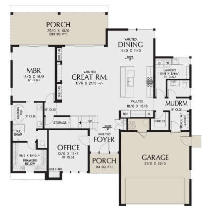 Main Floor  for House Plan #2559-01037