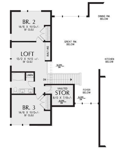 Second Floor for House Plan #2559-01037
