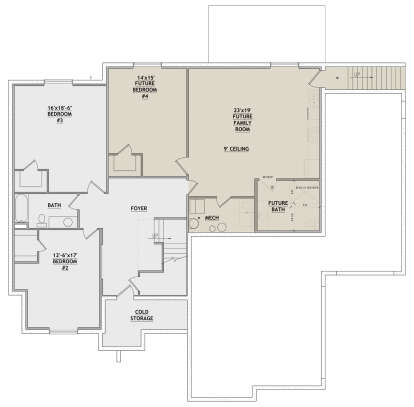 Basement for House Plan #8768-00149