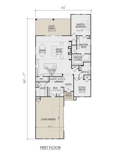 Main Floor  for House Plan #7071-00029