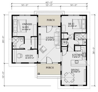 Main Floor  for House Plan #3290-00007
