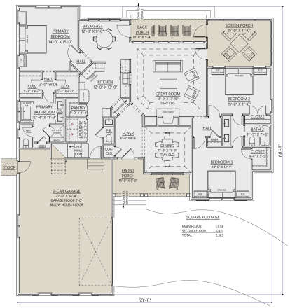 Main Floor  for House Plan #8687-00020