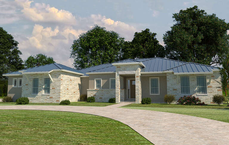 House Plan House Plan #31196 Angled Front Elevation