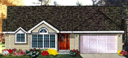Ranch House Plan #033-00085 Elevation Photo