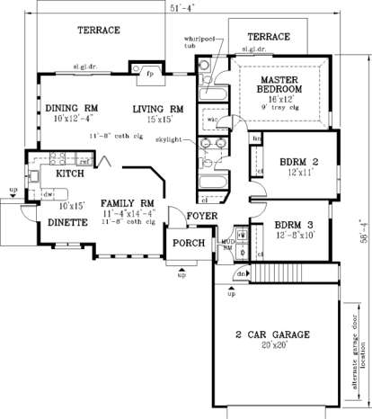 Main Floor for House Plan #033-00085