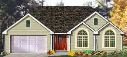 Ranch House Plan #033-00086 Elevation Photo