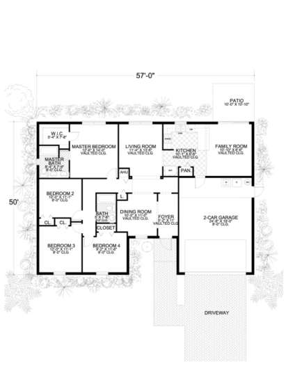Floorplan 1 for House Plan #168-00011