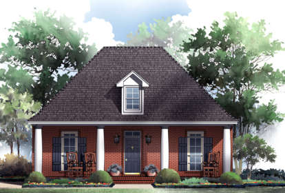 Traditional House Plan #348-00041 Elevation Photo