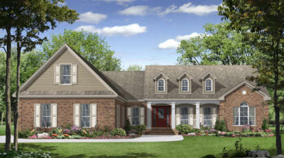Country House Plan #348-00098 Elevation Photo