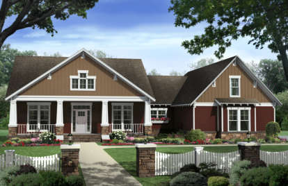 Craftsman House Plan #348-00191 Elevation Photo
