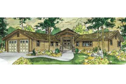 Ranch House Plan #035-00413 Elevation Photo