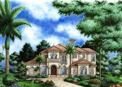 Luxury House Plan #575-00010 Elevation Photo