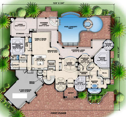 Floorplan 1 for House Plan #575-00024