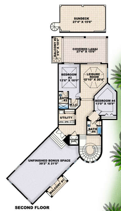 Floorplan 2 for House Plan #575-00024
