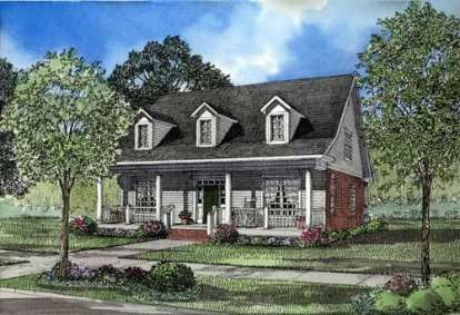Country House Plan #110-00208 Elevation Photo
