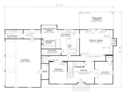 Floorplan 1 for House Plan #110-00224
