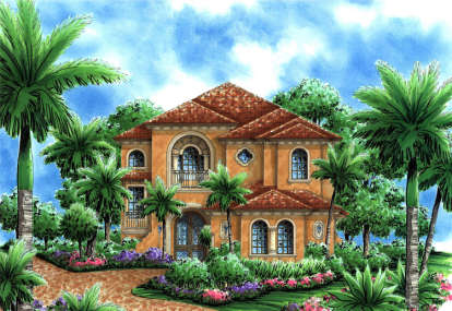 Mediterranean House Plan #575-00047 Elevation Photo