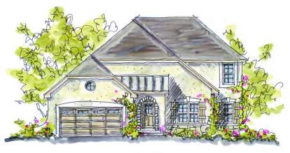 French Country House Plan #402-00864 Elevation Photo