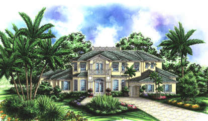 Luxury House Plan #575-00068 Elevation Photo