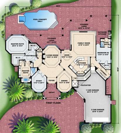 Floorplan 1 for House Plan #575-00068