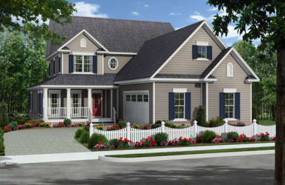 Traditional House Plan #348-00198 Elevation Photo