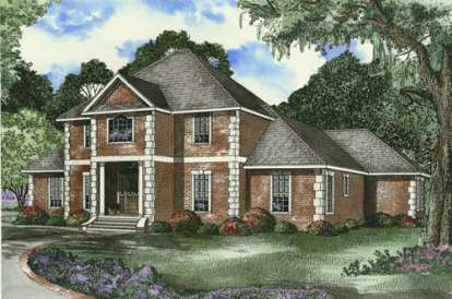 French Country House Plan #110-00338 Elevation Photo