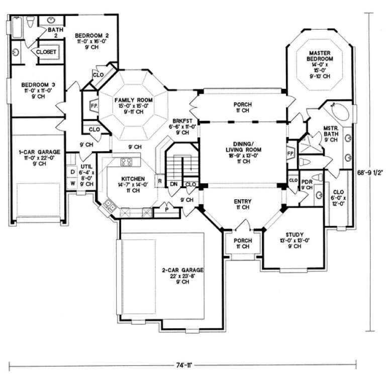 House Plan House Plan #5266 Drawing 1