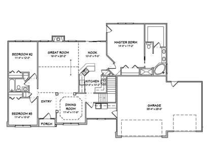 Floorplan 1 for House Plan #849-00025