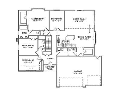 Floorplan 1 for House Plan #849-00044