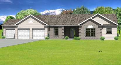 Country House Plan #849-00051 Elevation Photo
