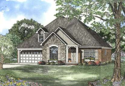 French Country House Plan #110-00389 Elevation Photo