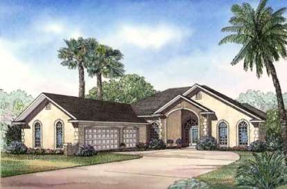 Ranch House Plan #110-00407 Elevation Photo