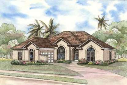 Ranch House Plan #110-00411 Elevation Photo