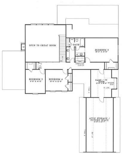 Floorplan 2 for House Plan #110-00444