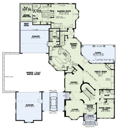Main Floor  for House Plan #110-00485