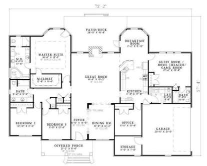Floorplan 1 for House Plan #110-00566