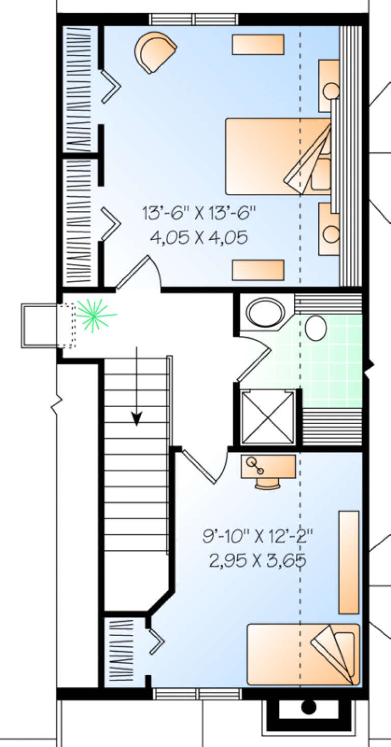 House Plan House Plan #572 Drawing 2
