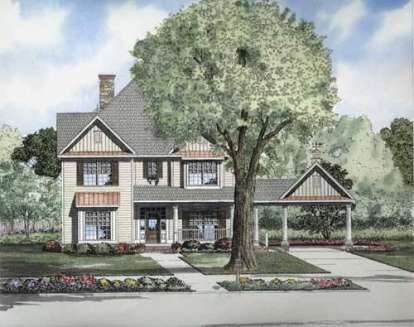 Country House Plan #110-00673 Elevation Photo