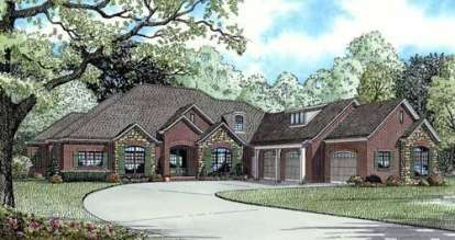 French Country House Plan #110-00748 Elevation Photo