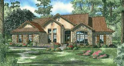 Country House Plan #110-00780 Elevation Photo