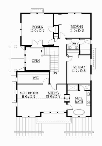 Floorplan 3 for House Plan #341-00014