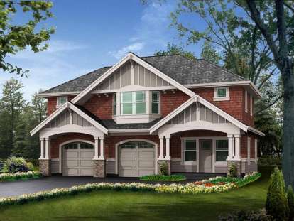 Craftsman House Plan #341-00044 Elevation Photo