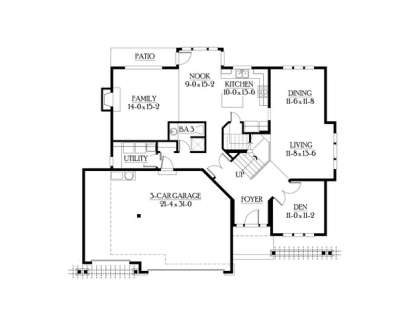 Floorplan 1 for House Plan #341-00057