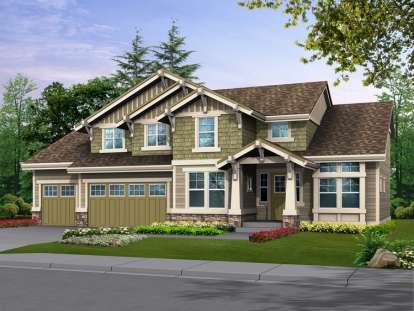 Craftsman House Plan #341-00066 Elevation Photo