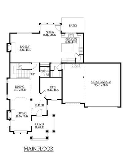 Floorplan 1 for House Plan #341-00080