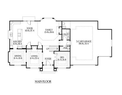 Floorplan 1 for House Plan #341-00083
