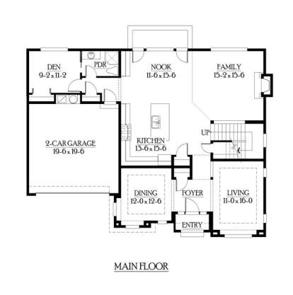 Floorplan 1 for House Plan #341-00119