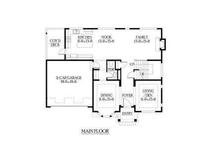 Floorplan 1 for House Plan #341-00132