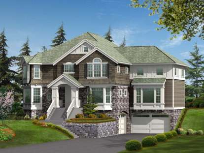 Luxury House Plan #341-00147 Elevation Photo