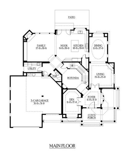 Floorplan 1 for House Plan #341-00166